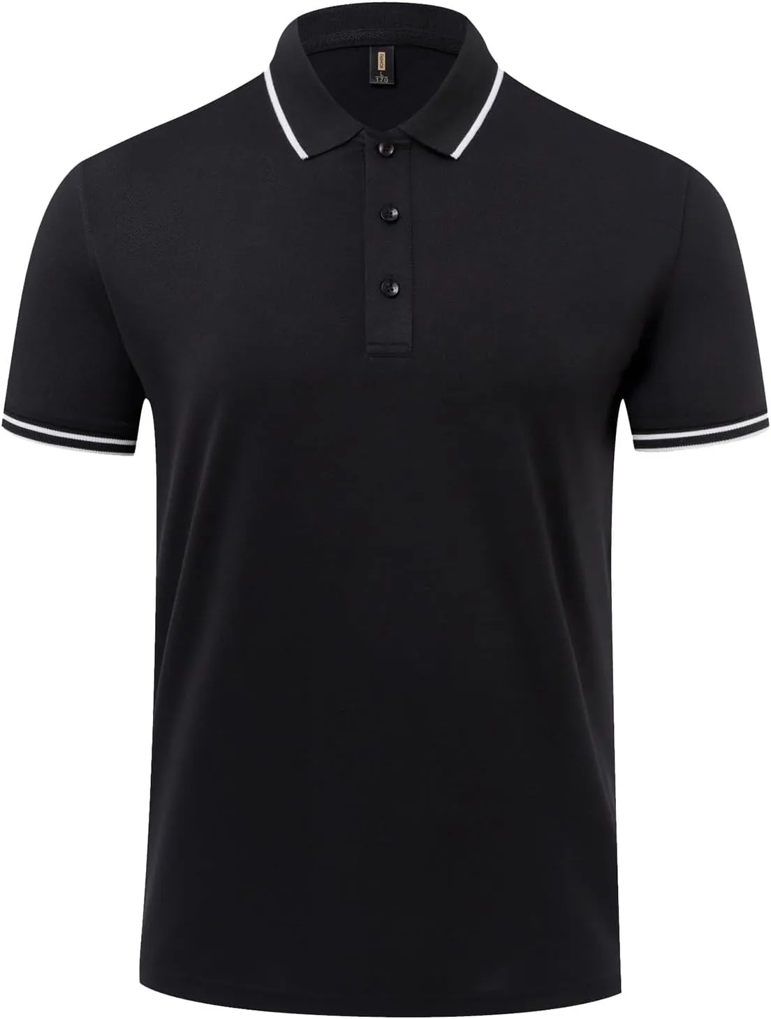 Men's Golf Polo Shirt Solid Color Short Sleeve Button Down Collar T Shirt Tennis Fishing Summer Breathable Quick Dry Top