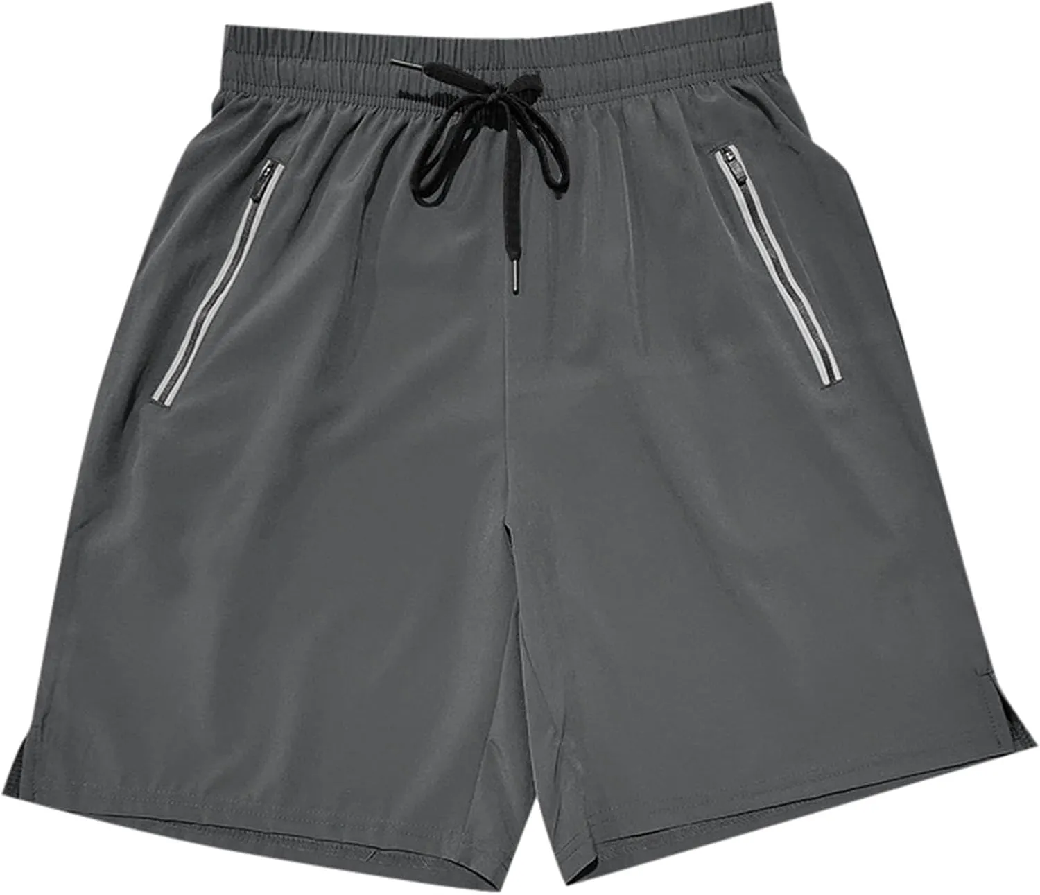 Mens Gym Workout Shorts Lightweight Bodybuilding Athletic Quick Dry Shorts Running Training with Zip Pockets