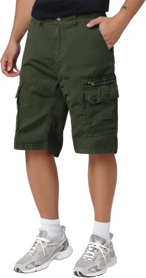 Men's Loose Fit Cargo Shorts with Multi Pockets Outdoor Plus Size Casual Summer Short Pants for Hiking Camping Travel