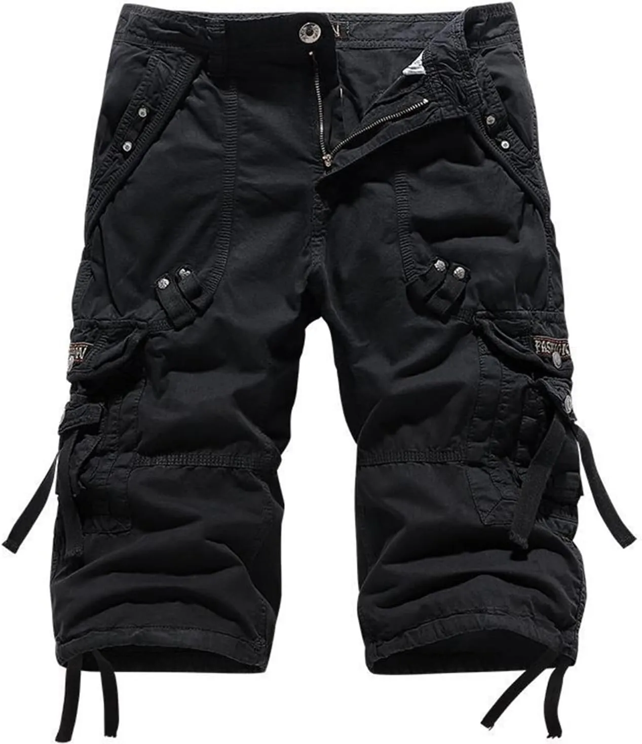 Men's Plus Size Cargo Shorts with Multi-Pockets Knee Length Tactical Short Pants Relaxed Summer Beach Shorts Pants