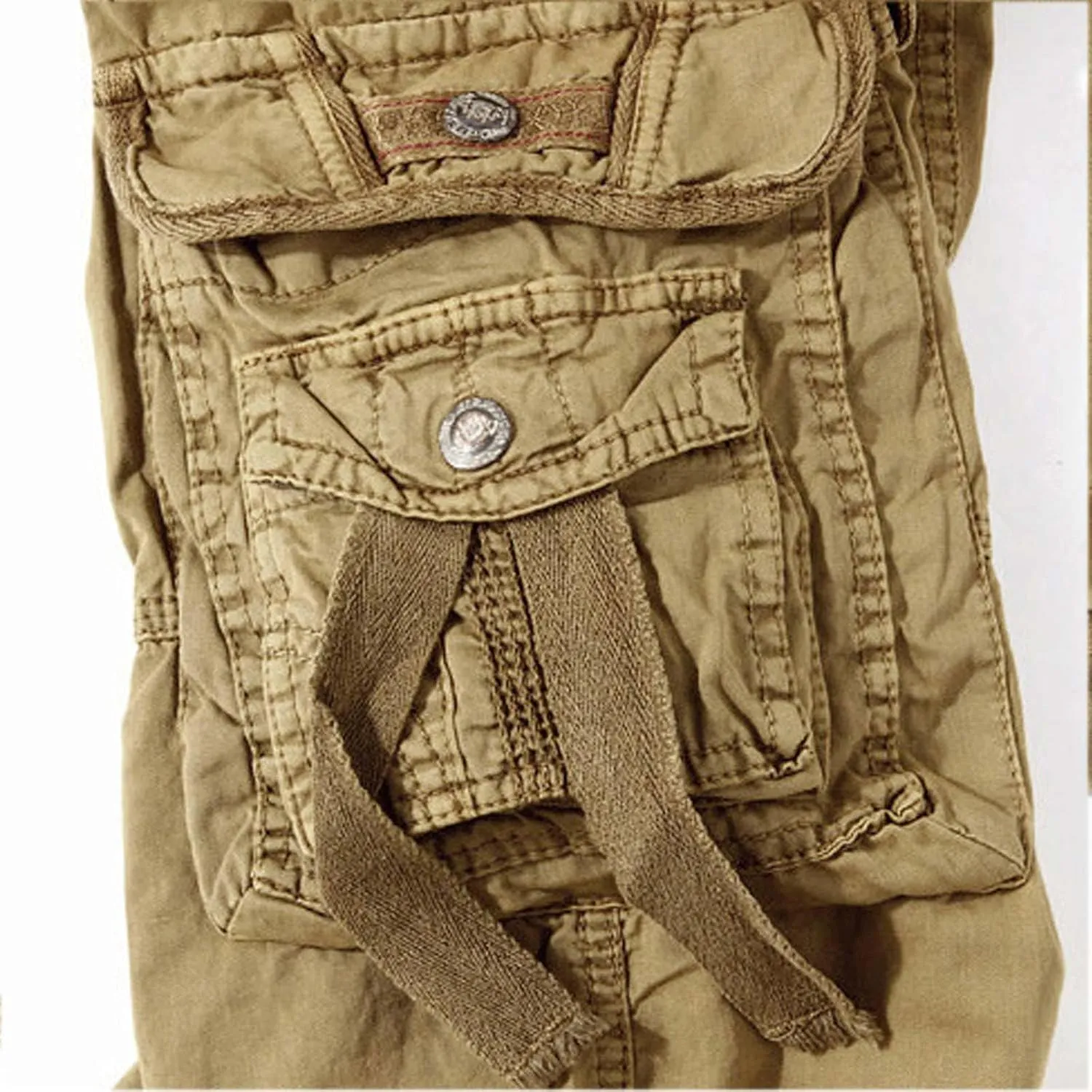 Men's Plus Size Cargo Shorts with Multi-Pockets Knee Length Tactical Short Pants Relaxed Summer Beach Shorts Pants