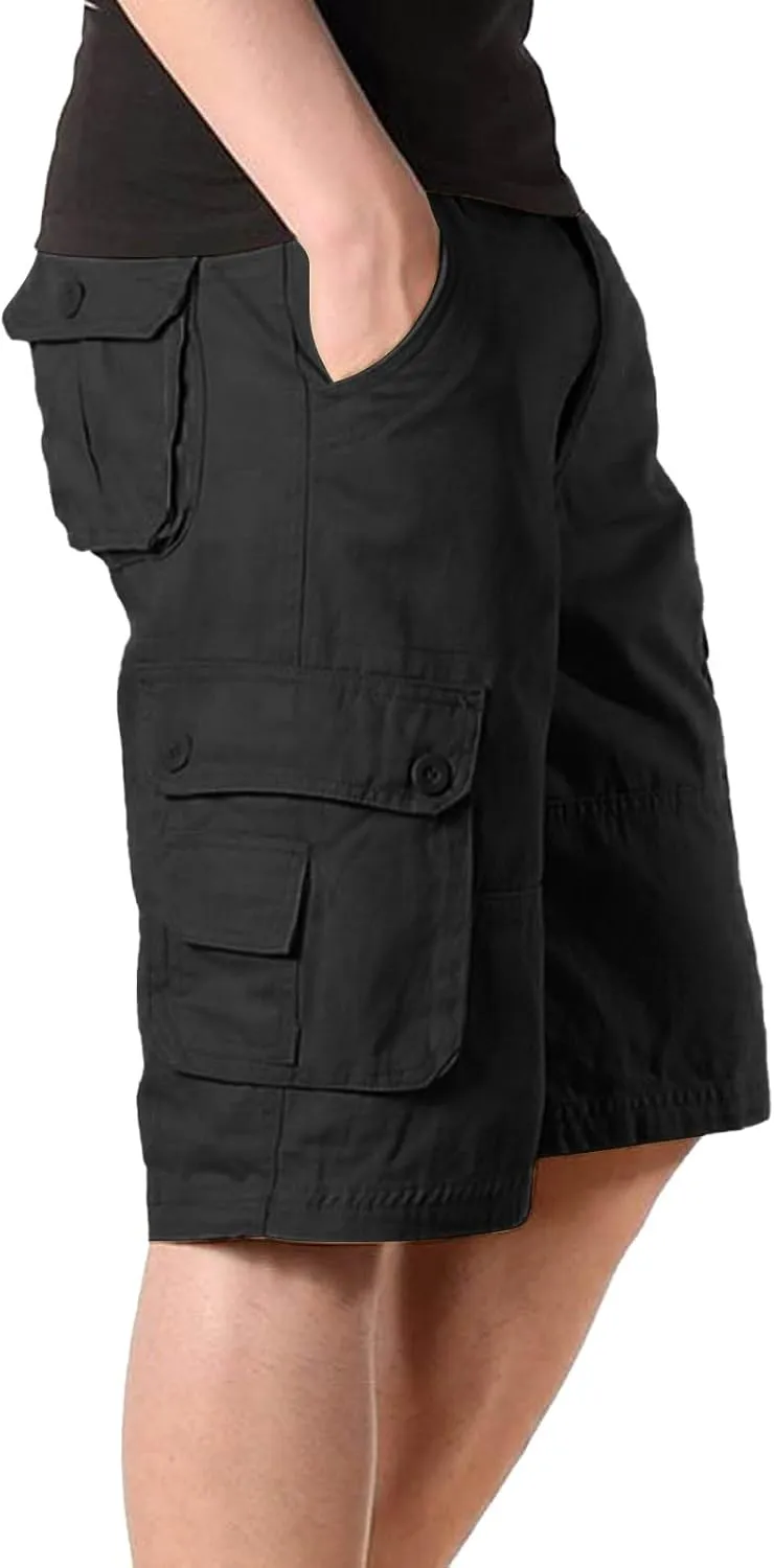 Mens Shorts Casual Stretch Tactical Hiking Shorts Waterproof Quick Dry Work Pants Hiking Fishing Short with Pockets