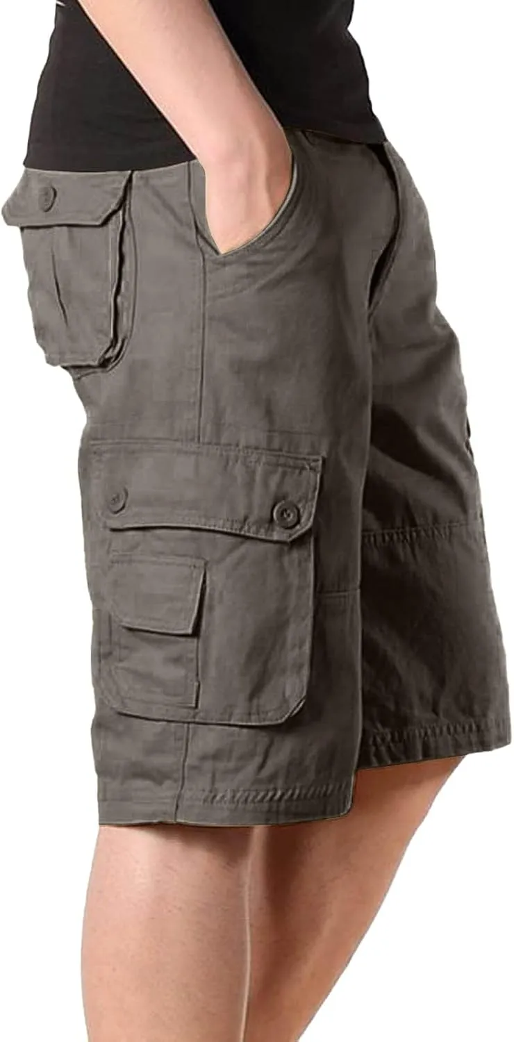 Mens Shorts Casual Stretch Tactical Hiking Shorts Waterproof Quick Dry Work Pants Hiking Fishing Short with Pockets