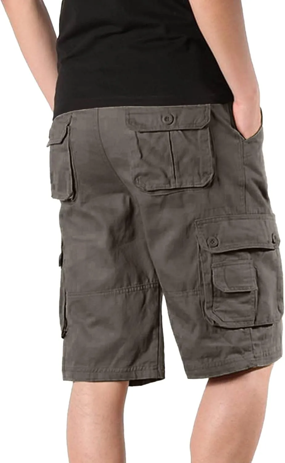 Mens Shorts Casual Stretch Tactical Hiking Shorts Waterproof Quick Dry Work Pants Hiking Fishing Short with Pockets