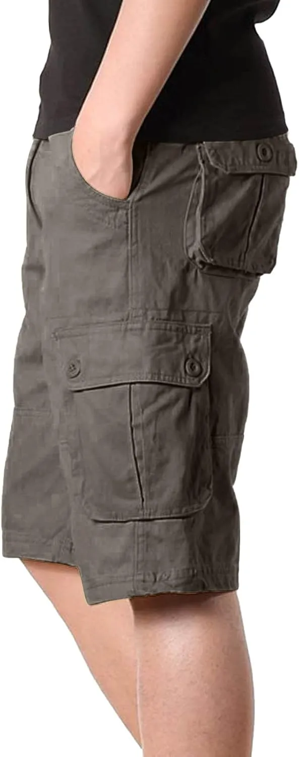 Mens Shorts Casual Stretch Tactical Hiking Shorts Waterproof Quick Dry Work Pants Hiking Fishing Short with Pockets