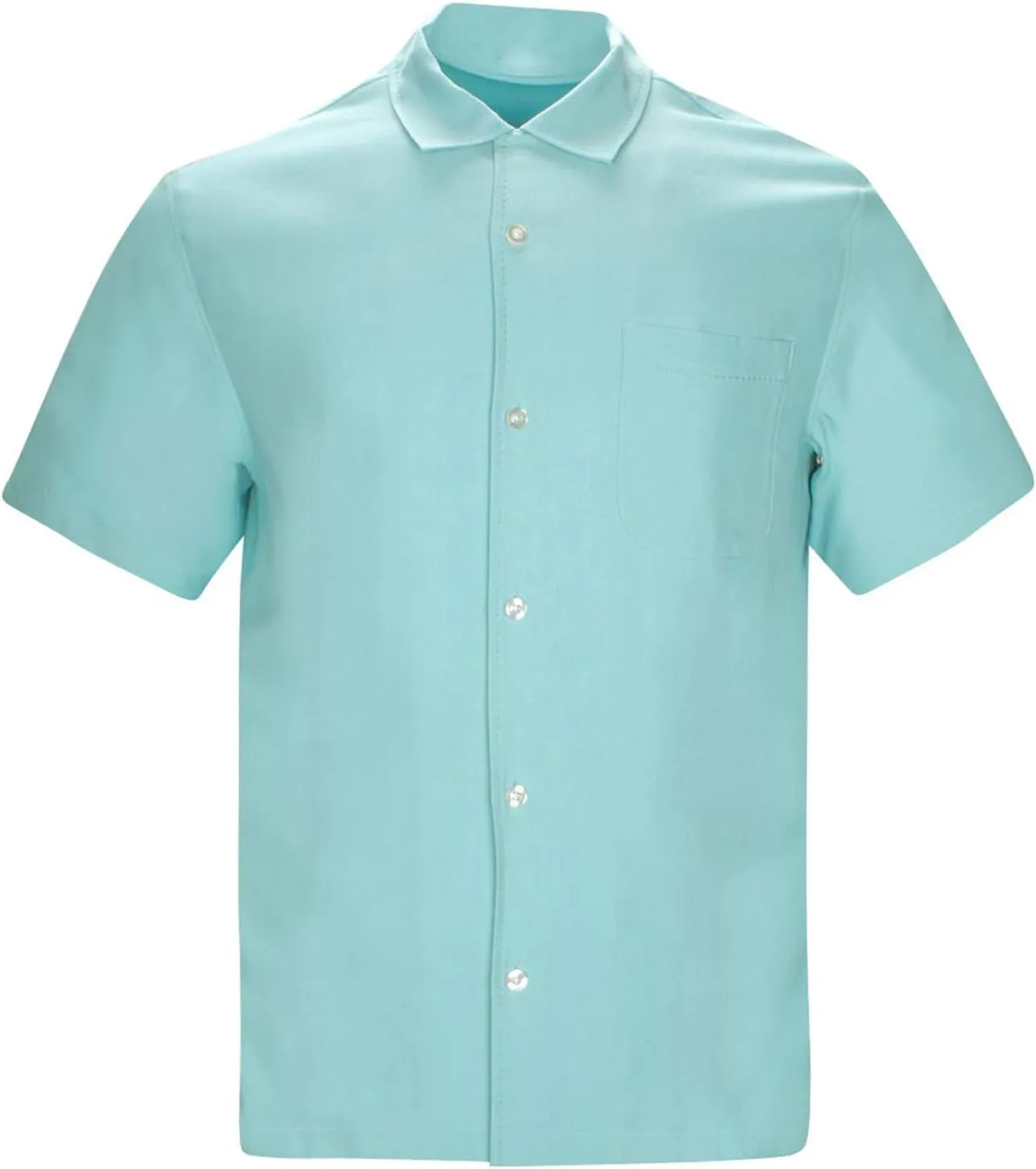 Men's Silk Hawaiian Short Sleeve Button Down Shirt Casual Tropical Holiday Beach Shirts