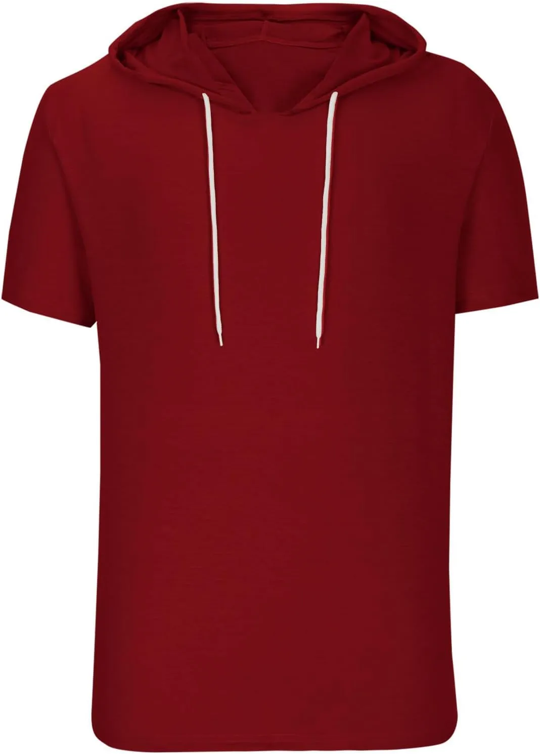 Mens T-Shirts Big and Tall Short Sleeve Solid Hoodies Shirt Causal Summer Vacation Shirts Gym Workout Tee Tops