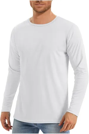 Mens UPF 50  UV Sun Protection Shirts Outdoor Long Sleeve SPF Rash Guard T-Shirt Cool Quick Dry Athletic Workout Tops