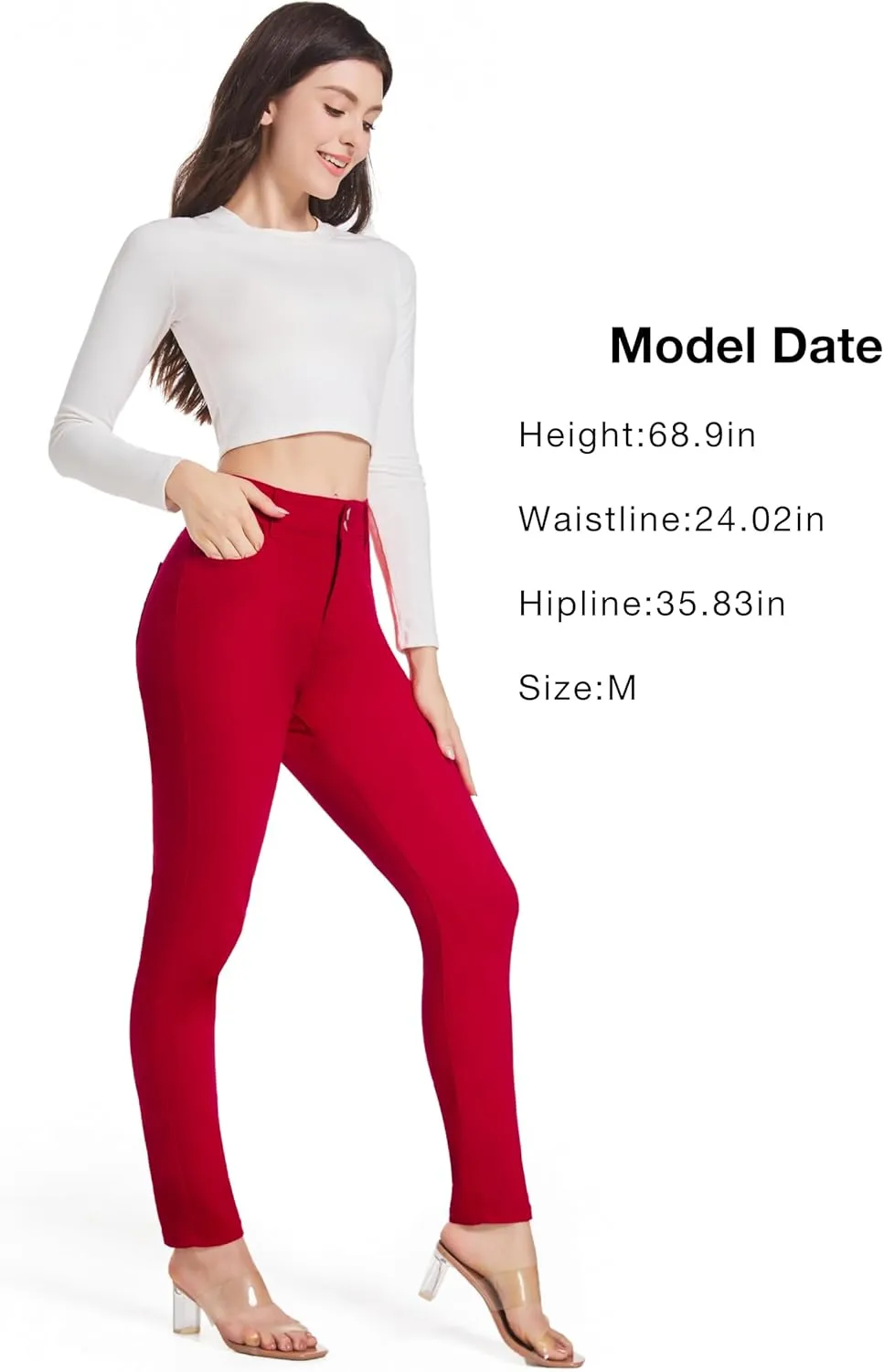 Oneniao Womens Instantly Slims Stretchy Denim Pants Stylish High Waisted Skinny Jeans Butt Lifting Jeggings with Pockets