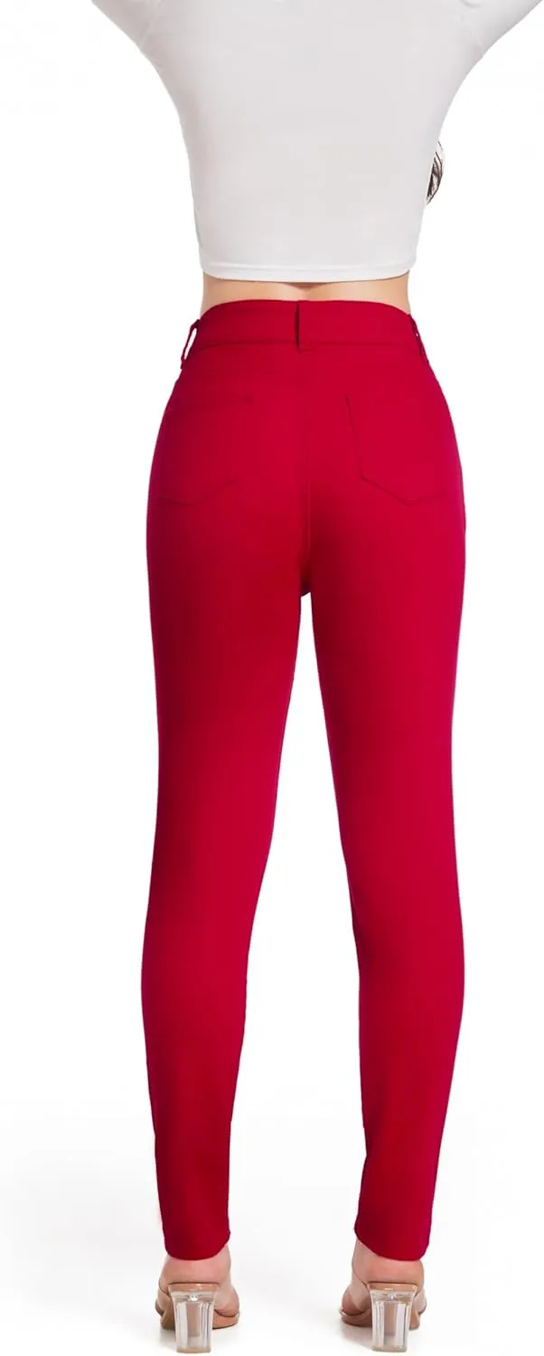 Oneniao Womens Instantly Slims Stretchy Denim Pants Stylish High Waisted Skinny Jeans Butt Lifting Jeggings with Pockets