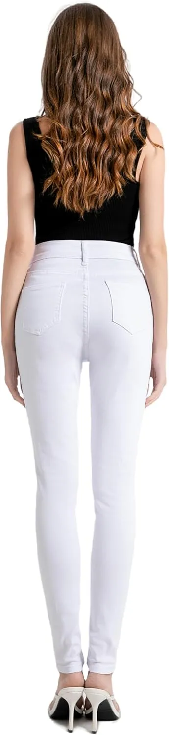 Oneniao Womens Instantly Slims Stretchy Denim Pants Stylish High Waisted Skinny Jeans Butt Lifting Jeggings with Pockets
