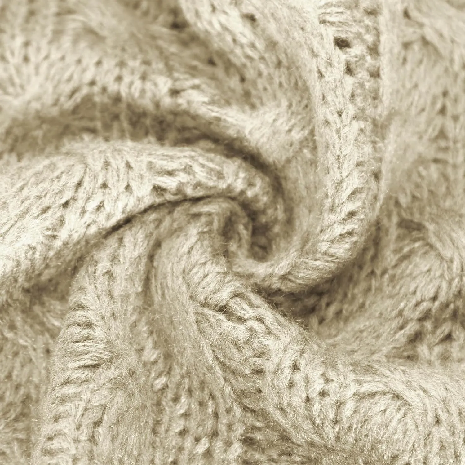 Oversized Sweaters Womens Chunky Cable Knit Pullover Hooded Sweaters V Neck Long Sleeve Loose Hoodies Knitwear Clothes