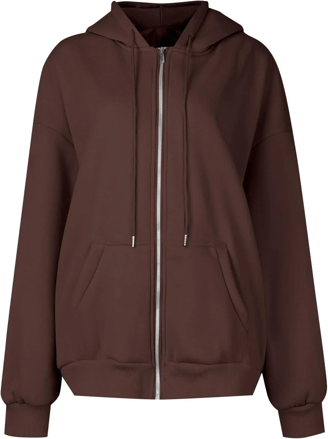Oversized Sweatshirt For Women,Womens Y2K Zip Up Hoodie Casual Long Sleeve Jacket With Pockets