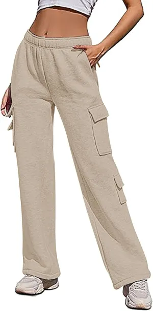 Pants for Women Casual Gradient Print Bottom Sweatpants Pockets High Waist Sporty Plus Size Dress Pants Short