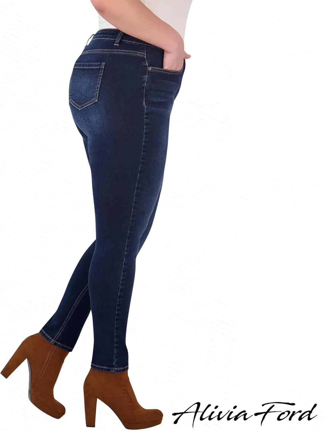 Plus Size Jeans for Women – High Waisted Skinny Jeans for Women – 29”
