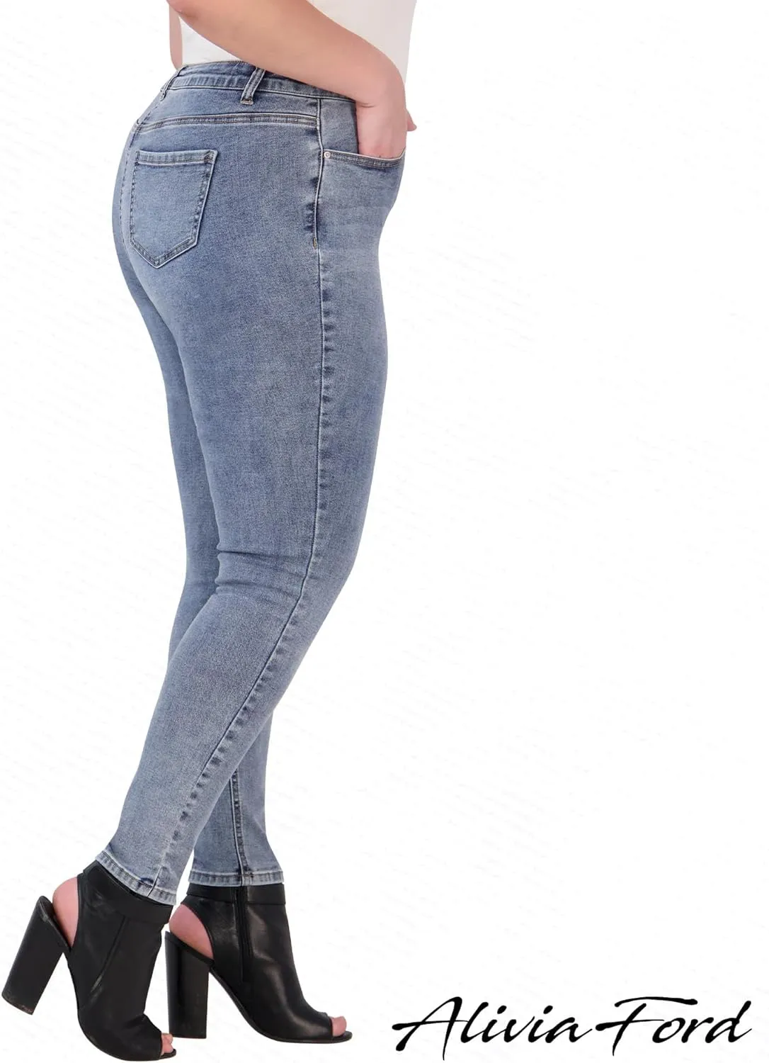 Plus Size Jeans for Women – High Waisted Skinny Jeans for Women – 29”