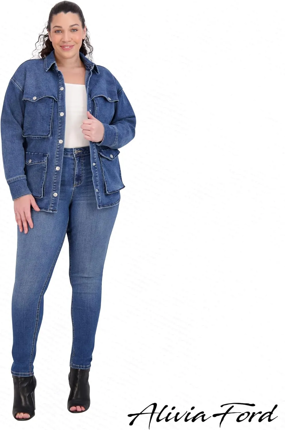Plus Size Jeans for Women – High Waisted Skinny Jeans for Women – 29”