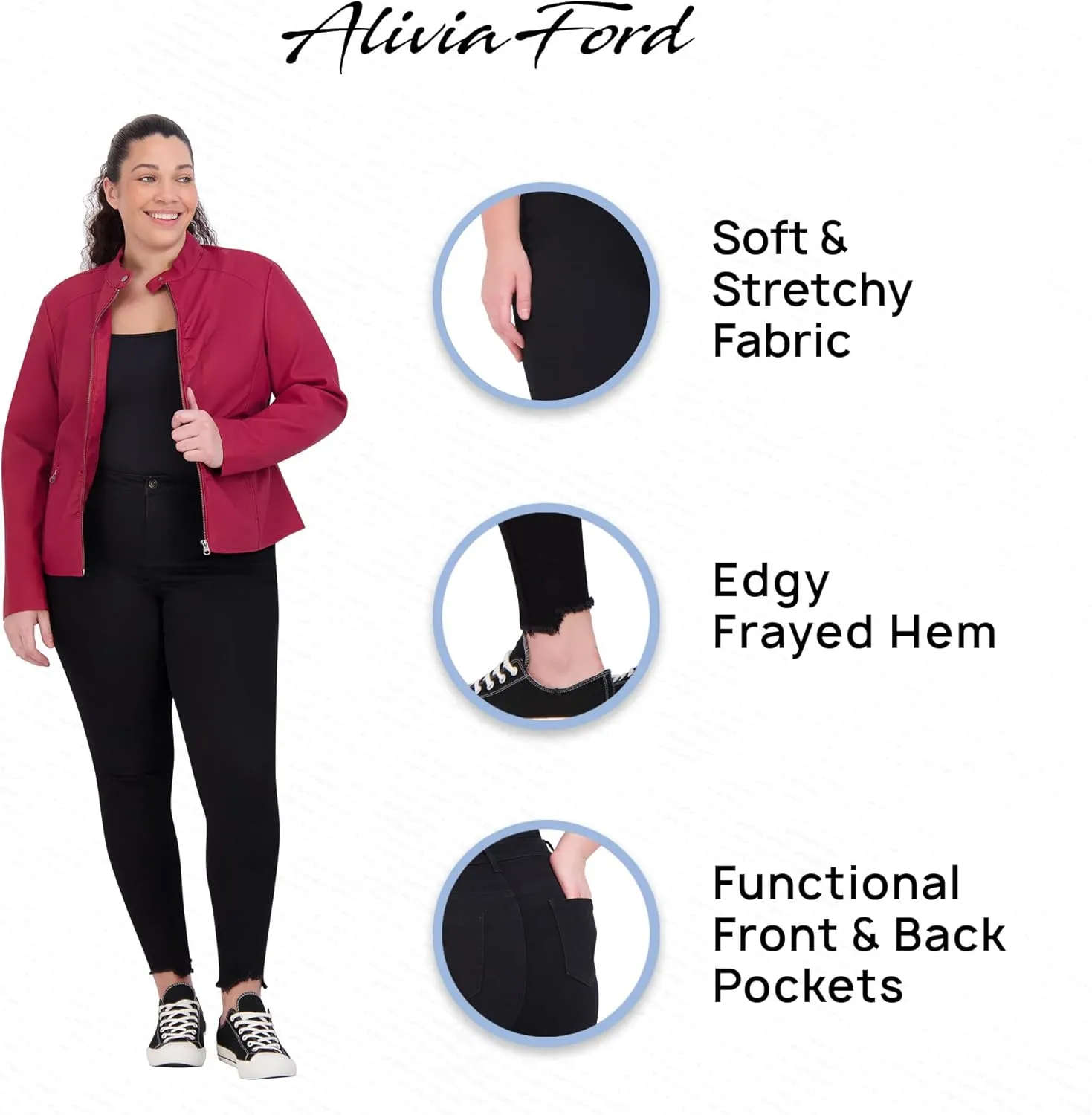 Plus Size Jeans for Women – High Waisted Skinny Jeans for Women – 29”