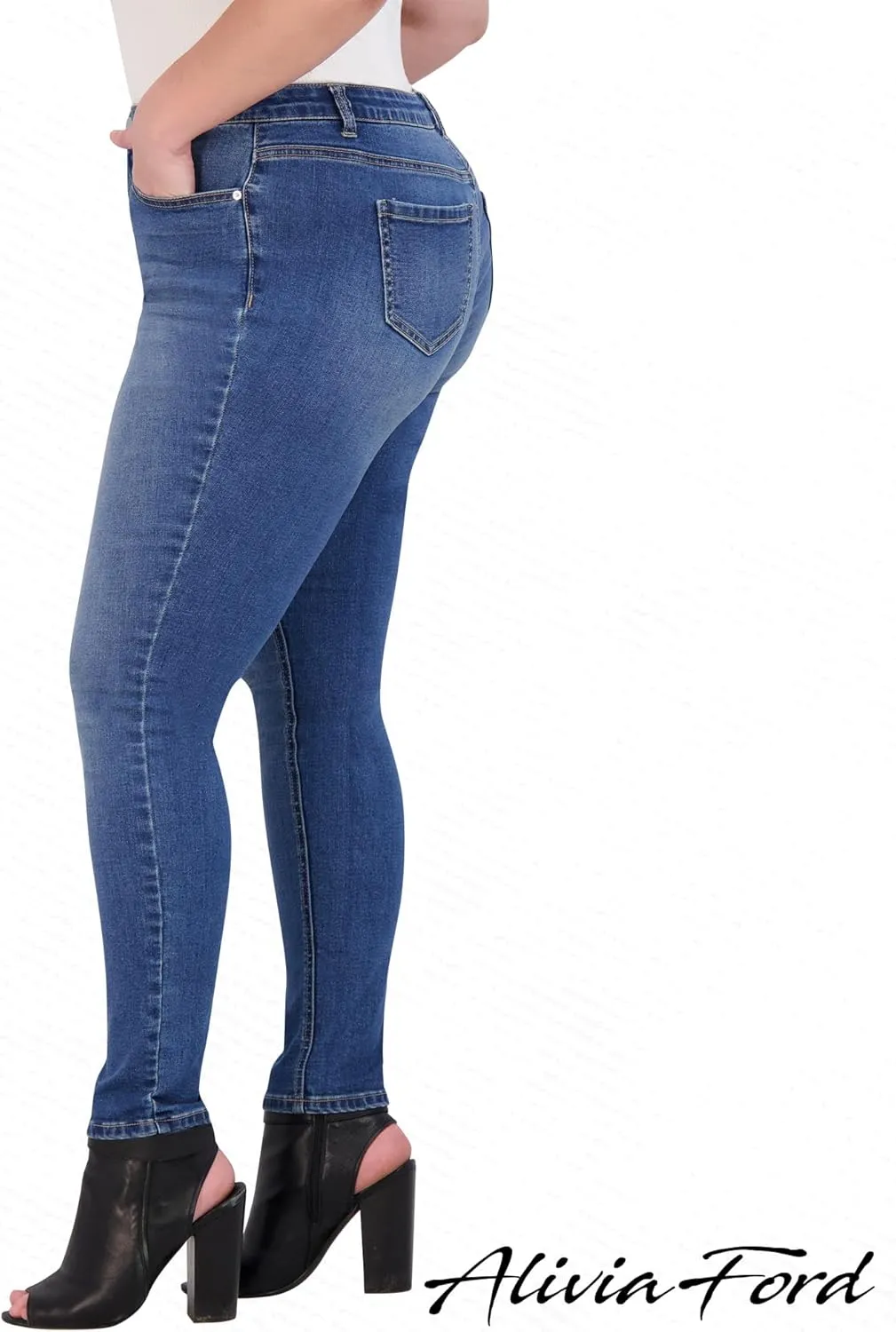 Plus Size Jeans for Women – High Waisted Skinny Jeans for Women – 29”