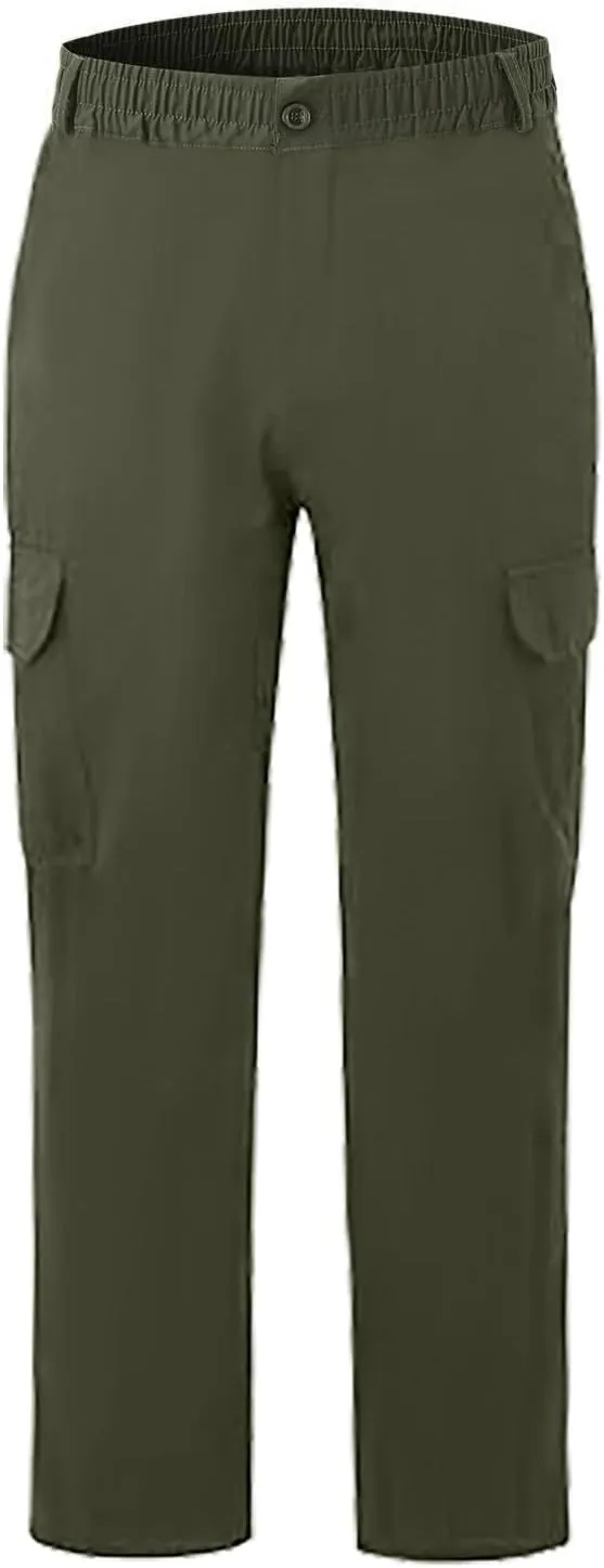 Relaxed Fit Fleece Cargo Sweatpants for Men Oversized Causal Athletic Jogger Pants Outdoor Military Army Cargo Pants