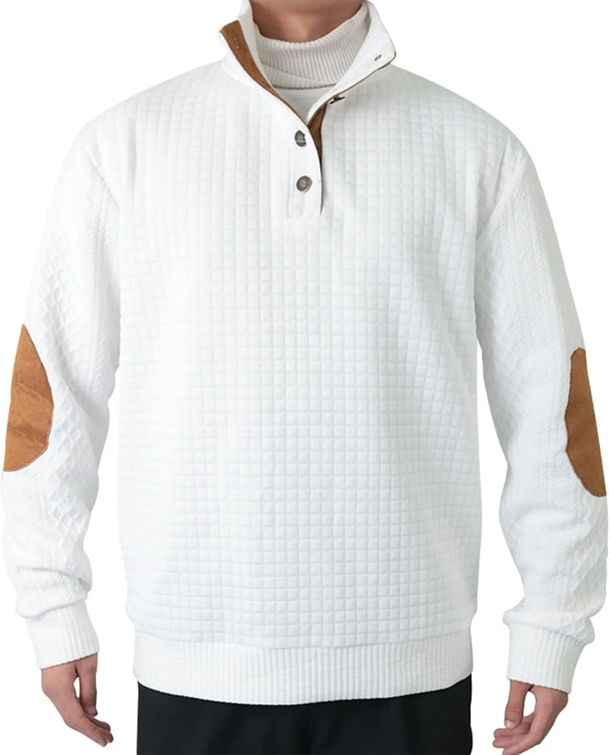 RTTUIOP Sweatshirts For Men Long Sleeve Button Down Shirts Casual Vintage Henley V-Neck Top Fleece Pullover Western Wear