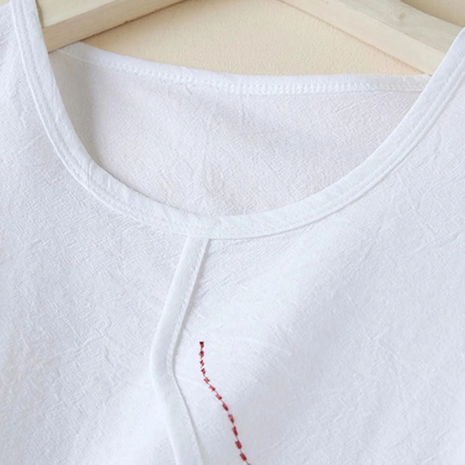 Ruziyoog Cotton Linen Tank Tops for Women Round Neck Sleeveless Summer Blouse Casual Loose Solid Color Tee Shirts