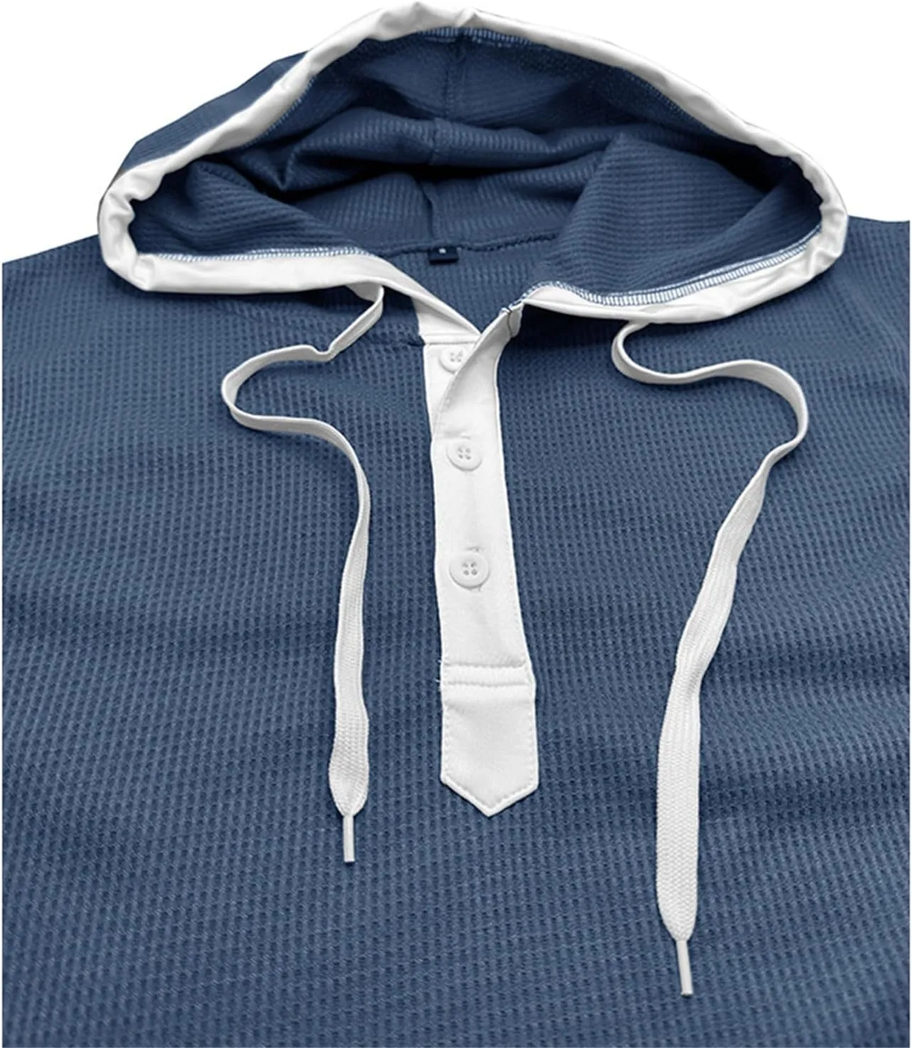 Sleeveless Hoodies for Men Gym Workout Muscle Fit T Shirts Waffle Knit Drawstring Pullover Tops Casual Training Hoodie