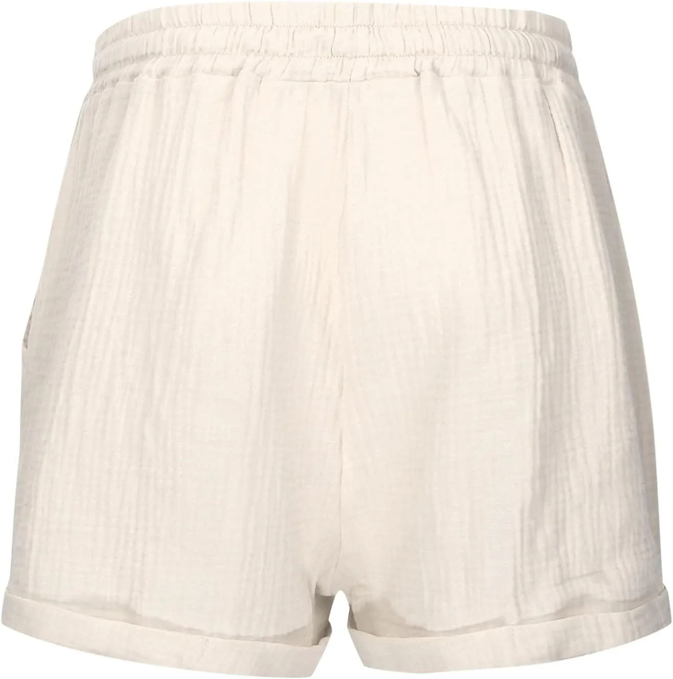 Summer Beach Shorts for Women High Elastic Waist Casual Chino Shorts Lightweight Drawstring Stretch Dressy Pants with Pockets