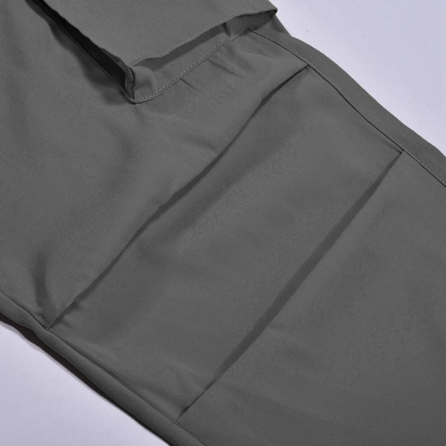 SUWBMHWE Mens Fashion Cargo Pants Multi Pocket Athletic Pants Casual Outdoor Trousers with Drawstring Loose Work Pants