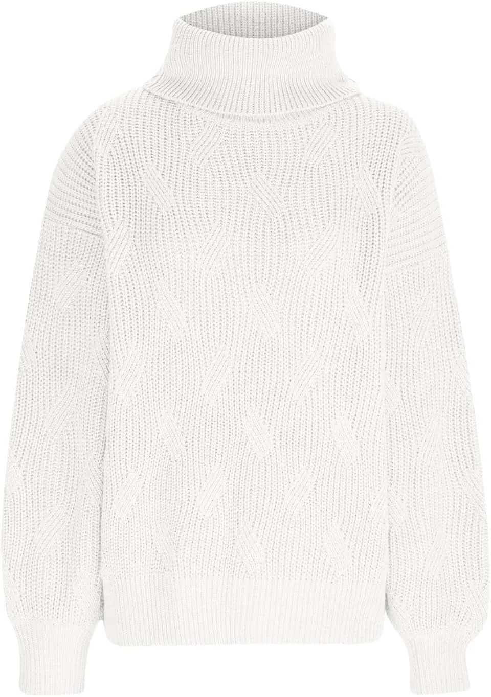 Sweaters for Women Oversized Long Sleeve Turtleneck Pullovers Comfortable Casual Cable Knit Sweaters