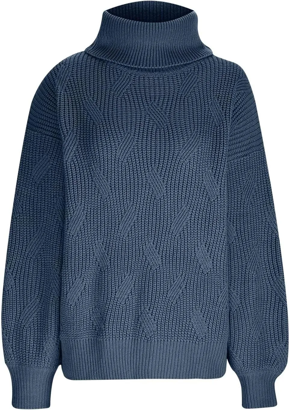 Sweaters for Women Oversized Long Sleeve Turtleneck Pullovers Comfortable Casual Cable Knit Sweaters