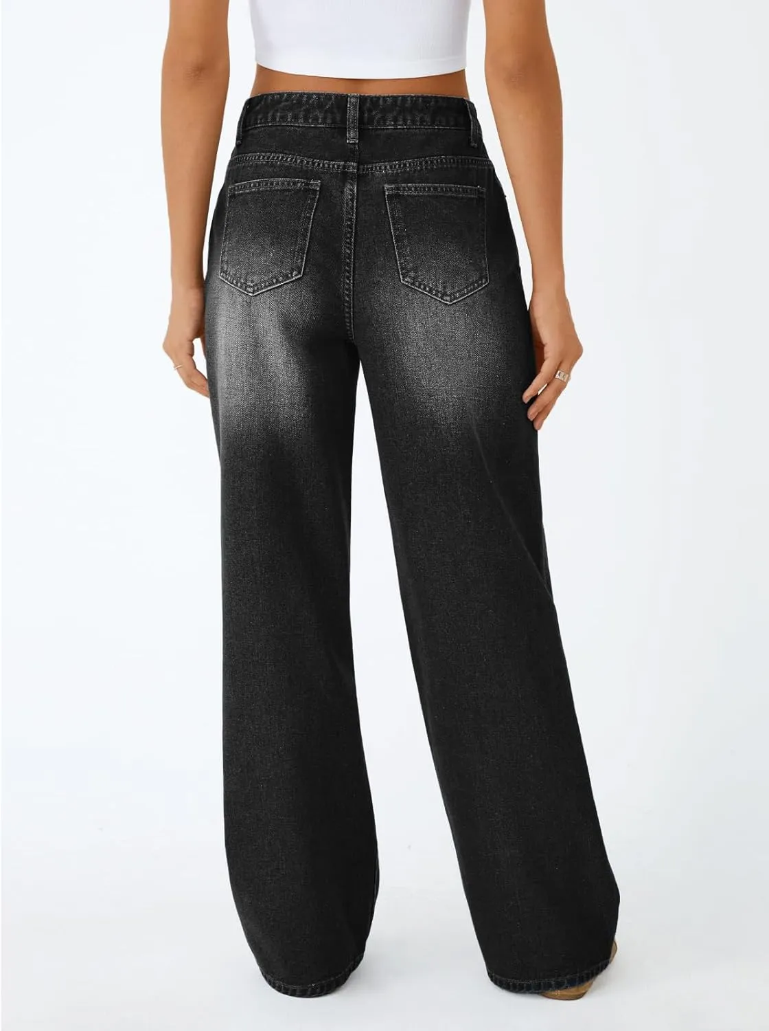 Trendy Queen Jeans for Women Wide Straight Leg High Waisted Stretchy Baggy Jeans Fashion Loose Denim Pants Summer 2025