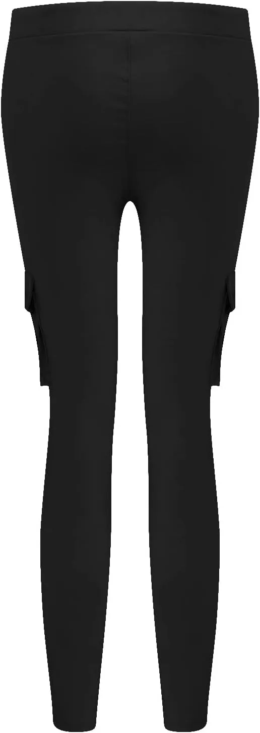 tuduoms Womens Cigarette Cargo Pants Stretchy Skinnys High Rise Skinny Butt Lifting Stretch Jogger Slimming Tactical Pants