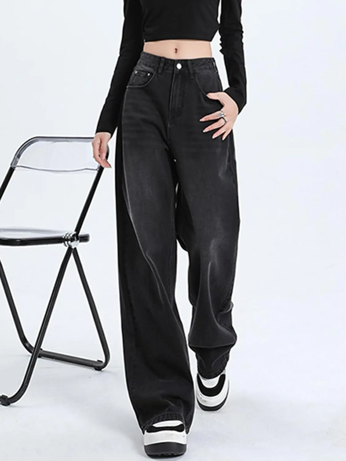 Wide Leg Jeans for Women High Waist Straight Leg Denim Pants Baggy Casual Loose Boyfriends Trousers Y2K
