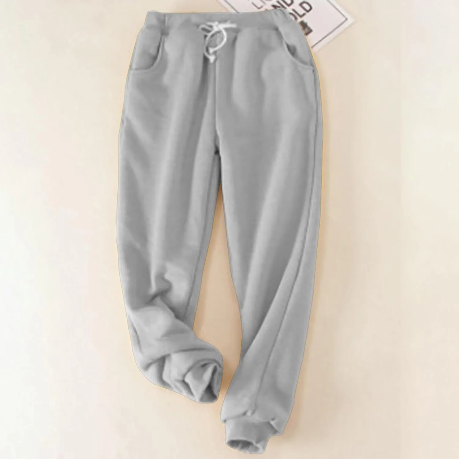 Winter Thermal Fleece Lined Underwear for Women 2 Piece Lounge Set Crewneck Long Sleeve Top and Jogger Pants Thick Sweatsuits