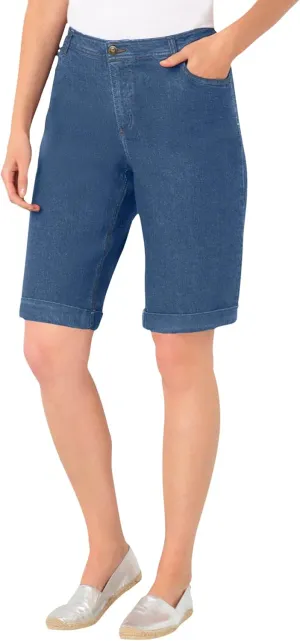 Woman Within Women's Plus Size Stretch Denim Jean Bermuda Short