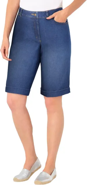 Woman Within Women's Plus Size Stretch Denim Jean Bermuda Short