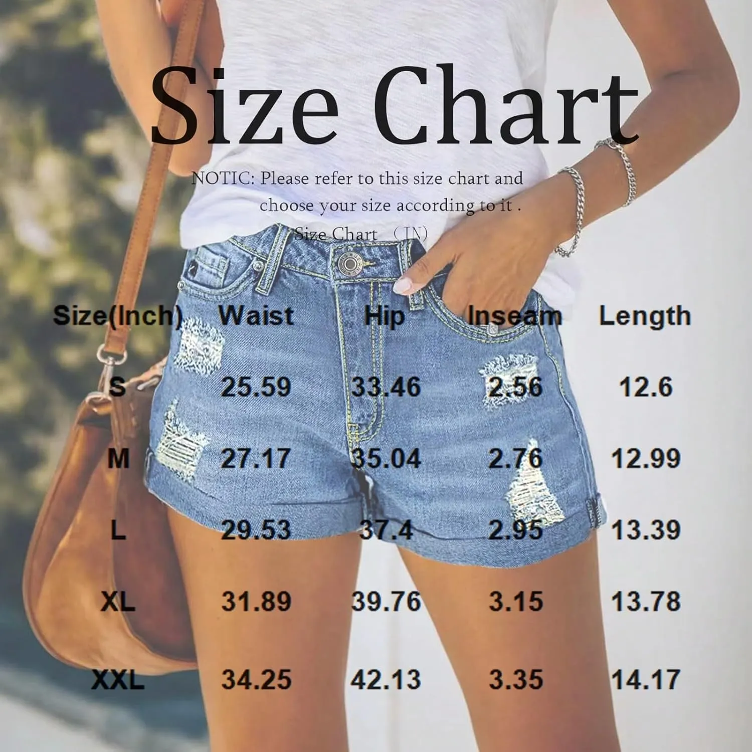 Women Jean Shorts High Waisted Denim Shorts Summer Casual Distressed Ripped Jeans Short Raw Hem Hot Short Jeans