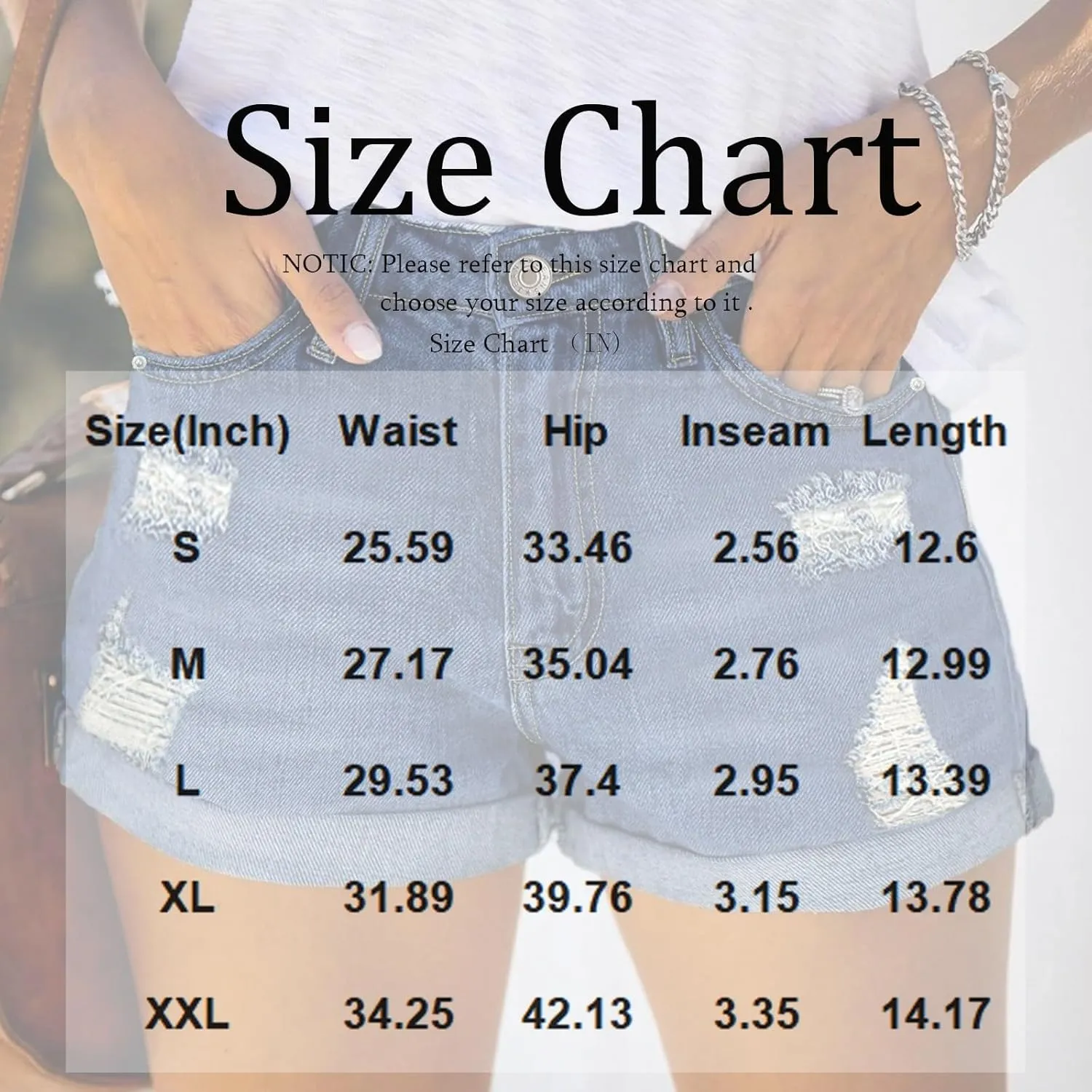 Women Jean Shorts High Waisted Denim Shorts Summer Casual Distressed Ripped Jeans Short Raw Hem Hot Short Jeans