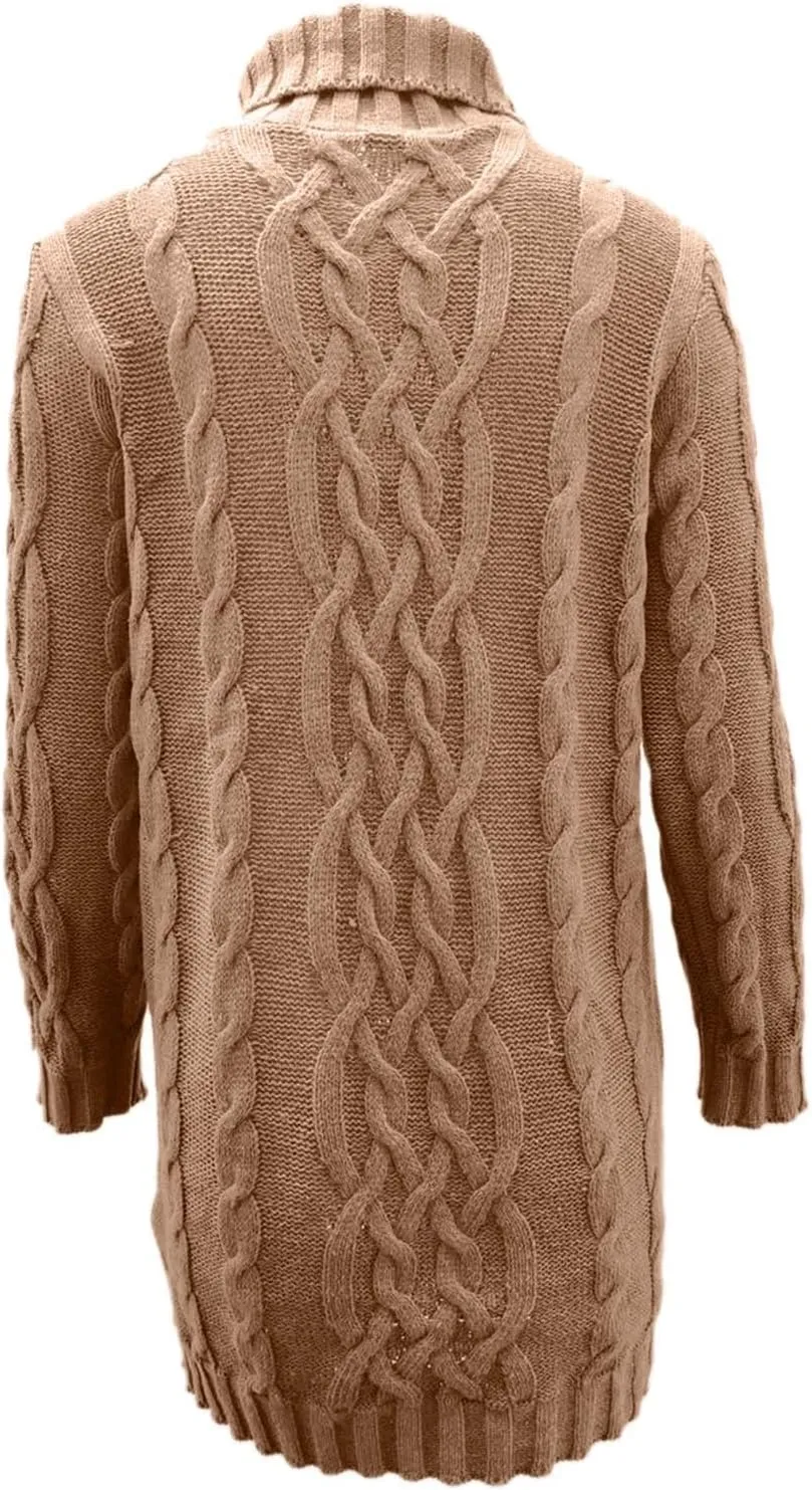 Women Oversized Sweaters Long Sleeve Knit Blouse Cozy Pullover Casual Turtleneck Sweater Trendy Winter Outfits
