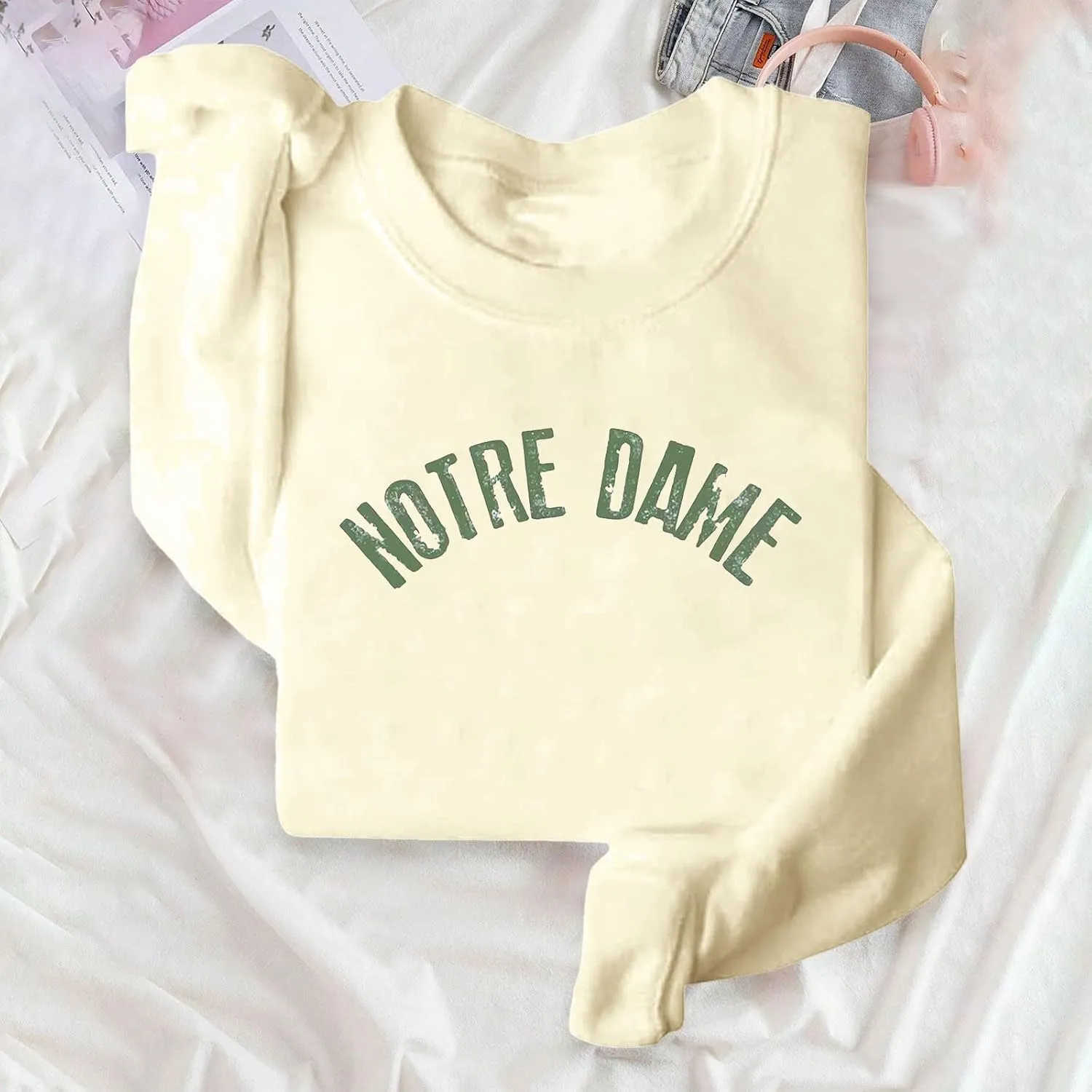 Women Oversized Sweatshirt Hoodies Letter Graphic Print Sweatshirts Casual Long Sleeve Crewneck Shirt Blouses