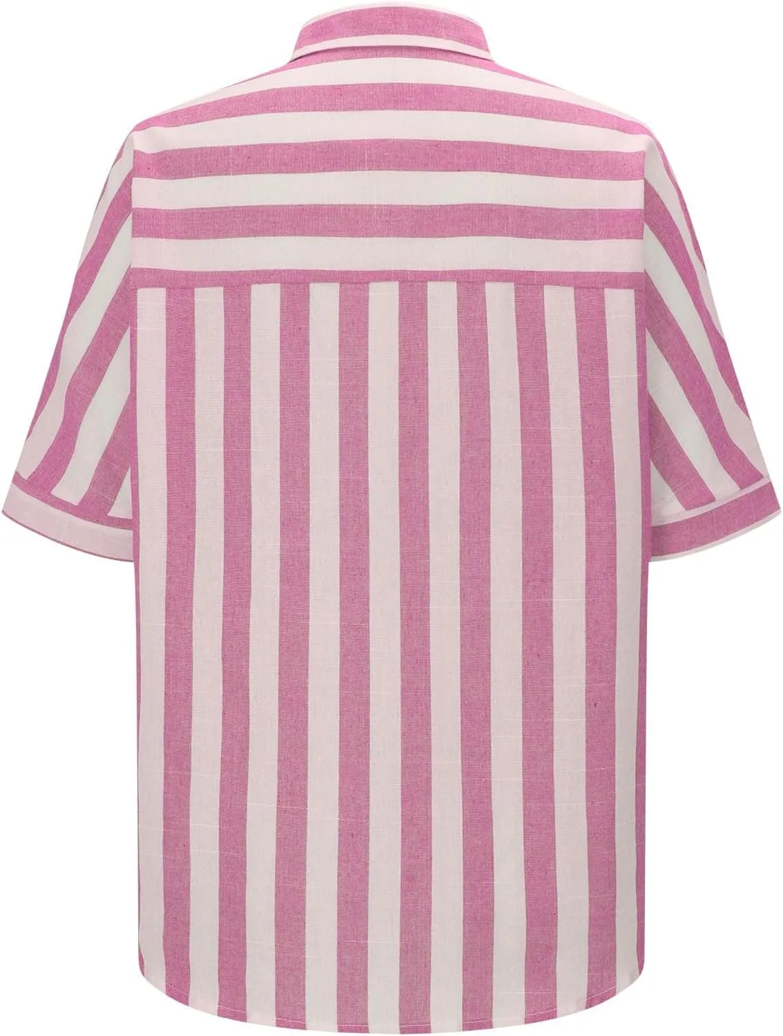Women Striped Button Down Shirts Cotton Linen Blouse Tops Short Sleeve Collar Guaze Shirt Trendy Vacation Work Clothes