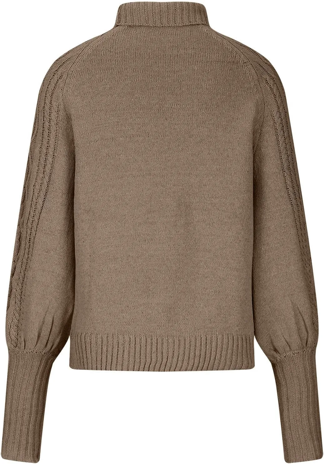 Womens Cable Knit Sweaters, Crewneck Long Sleeve Pullover Tops Casual Chunky Knitted Sweater