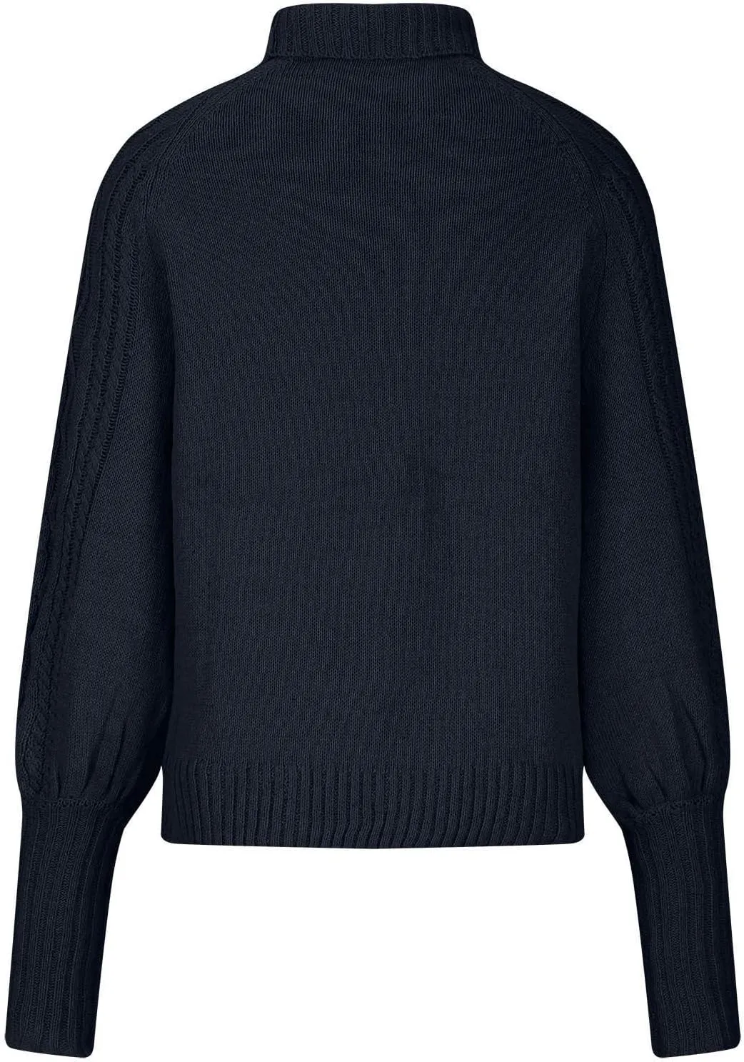 Womens Cable Knit Sweaters, Crewneck Long Sleeve Pullover Tops Casual Chunky Knitted Sweater