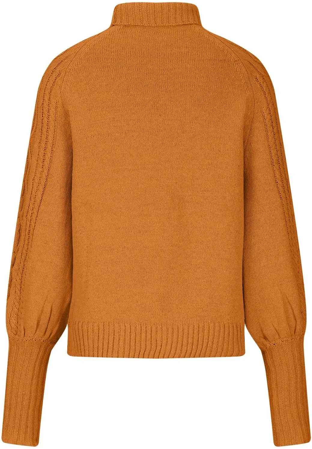 Womens Cable Knit Sweaters, Crewneck Long Sleeve Pullover Tops Casual Chunky Knitted Sweater