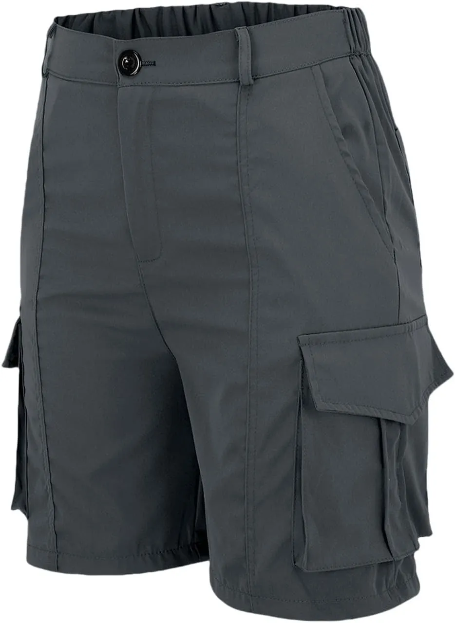 Womens Cargo Shorts Trendy Summer 2025 Casual High Waisted Work Shorts Retro Loose Outdoor Hiking Shorts with Pockets