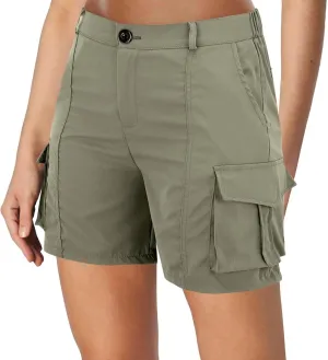 Womens Cargo Shorts Trendy Summer 2025 Casual High Waisted Work Shorts Retro Loose Outdoor Hiking Shorts with Pockets