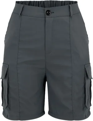 Womens Cargo Shorts Trendy Summer 2025 Casual High Waisted Work Shorts Retro Loose Outdoor Hiking Shorts with Pockets