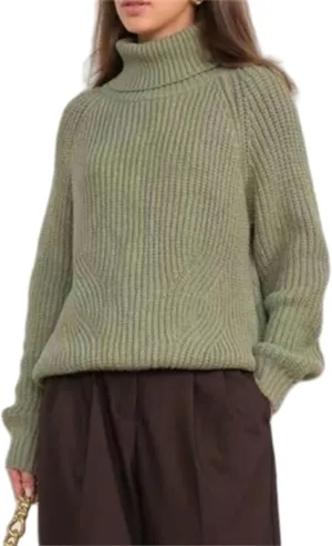 Womens Chunky Turtleneck Sweaters, Turtleneck Long Sleeve Cable Knit Sweaters, Oversized Loose Pullover Outerwear