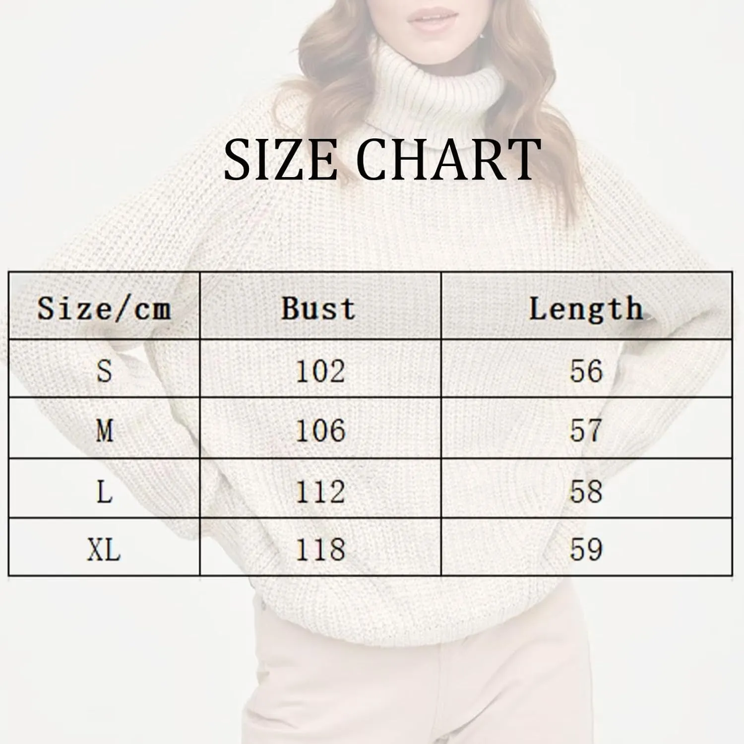 Womens Chunky Turtleneck Sweaters, Turtleneck Long Sleeve Cable Knit Sweaters, Oversized Loose Pullover Outerwear